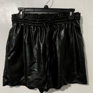 Leather shorts